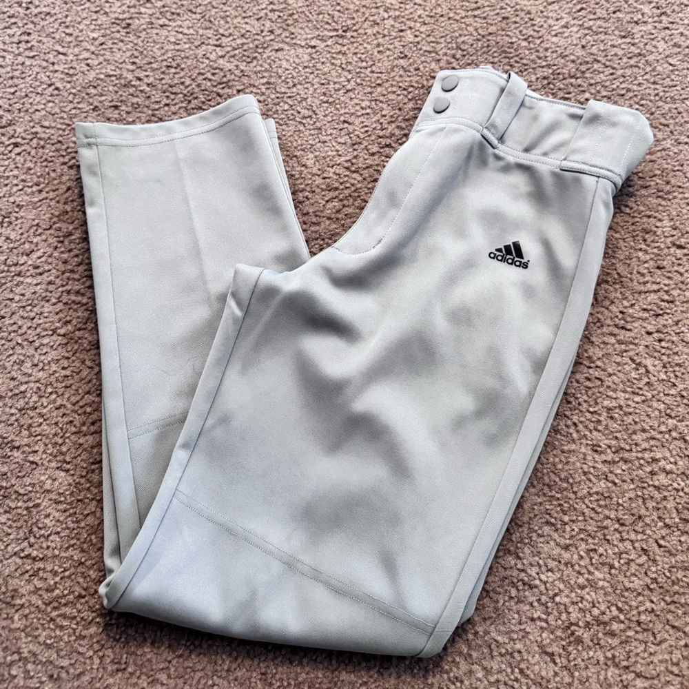 adidas boys gray baseball pants